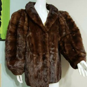 Vintage YVES SAINT LAURENT Mink Fur Coat JACKET